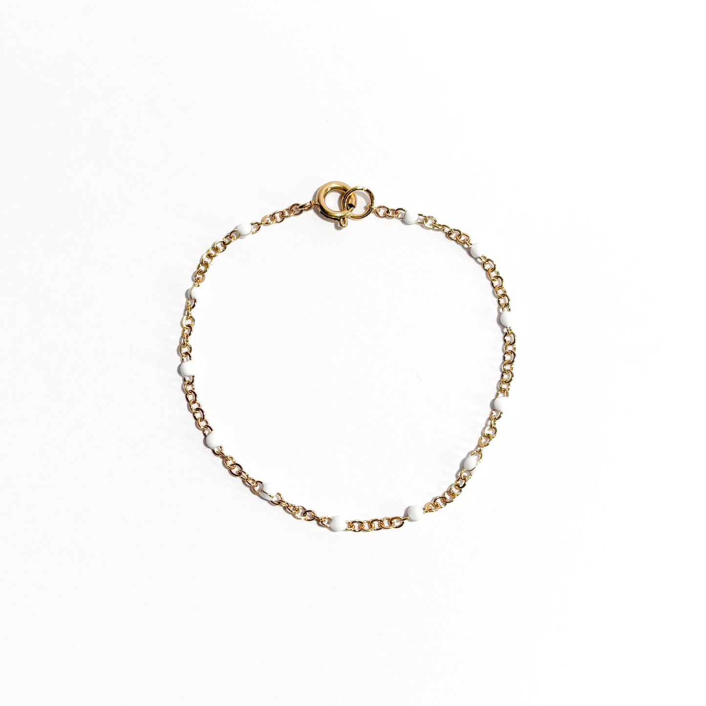 Bracelet Perles Blanches