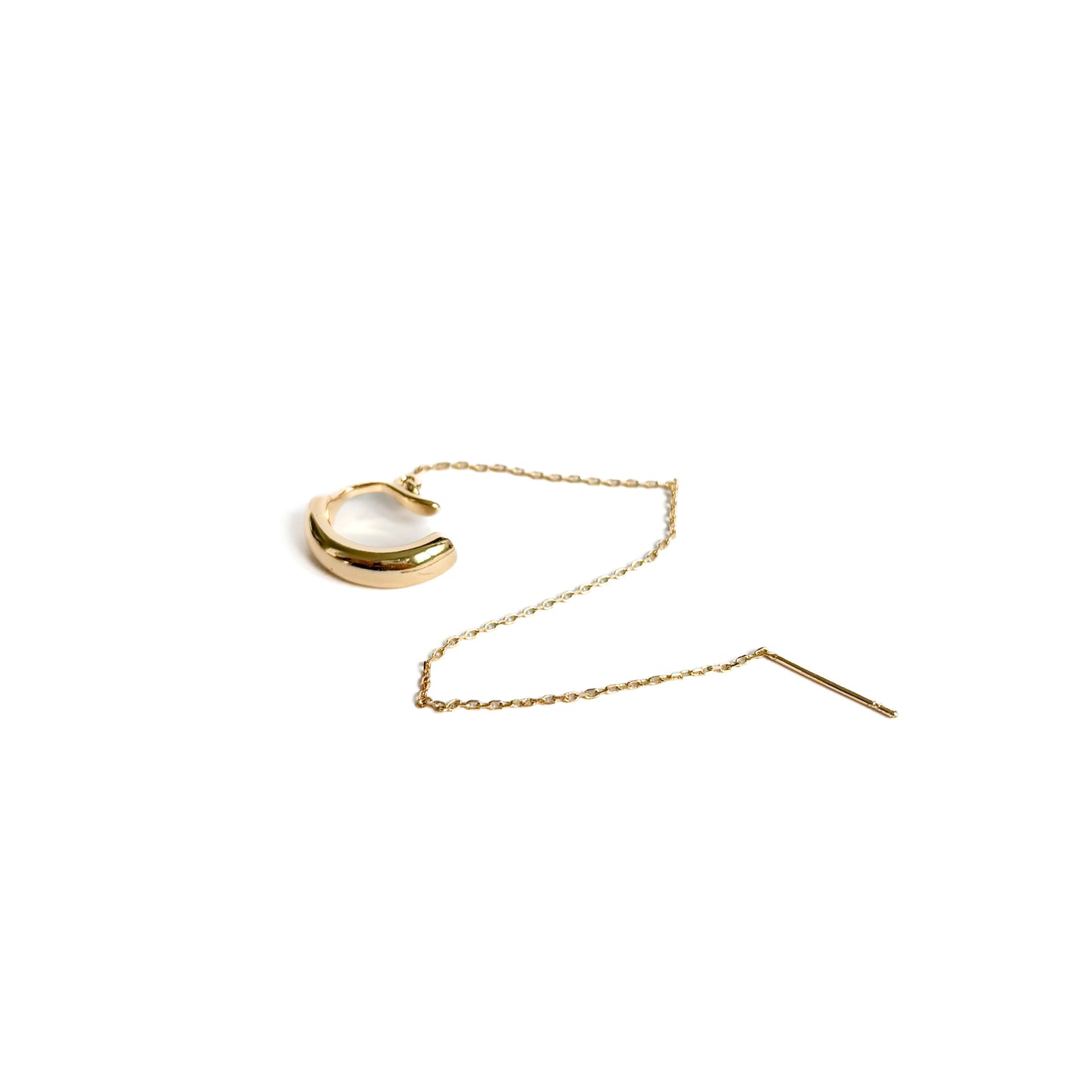 Boucle d'Oreille Pendante Dorée
