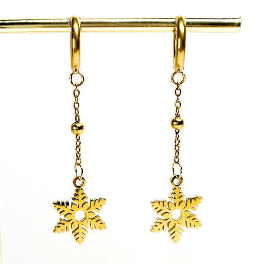 Boucles d'Oreilles Flocon d'Hiver