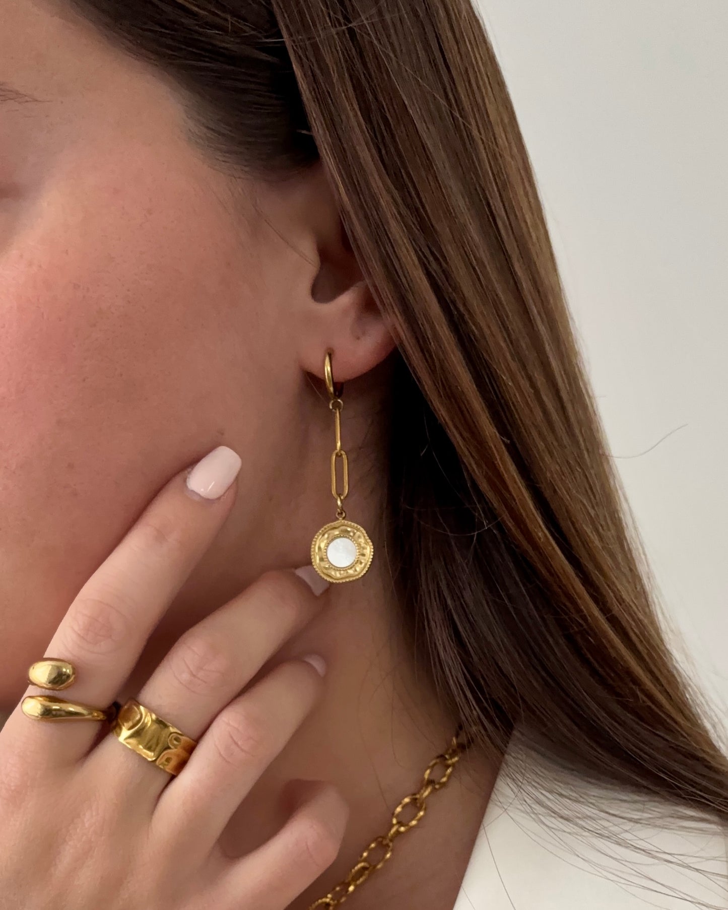 Boucles d'Oreilles Maillons de Lune